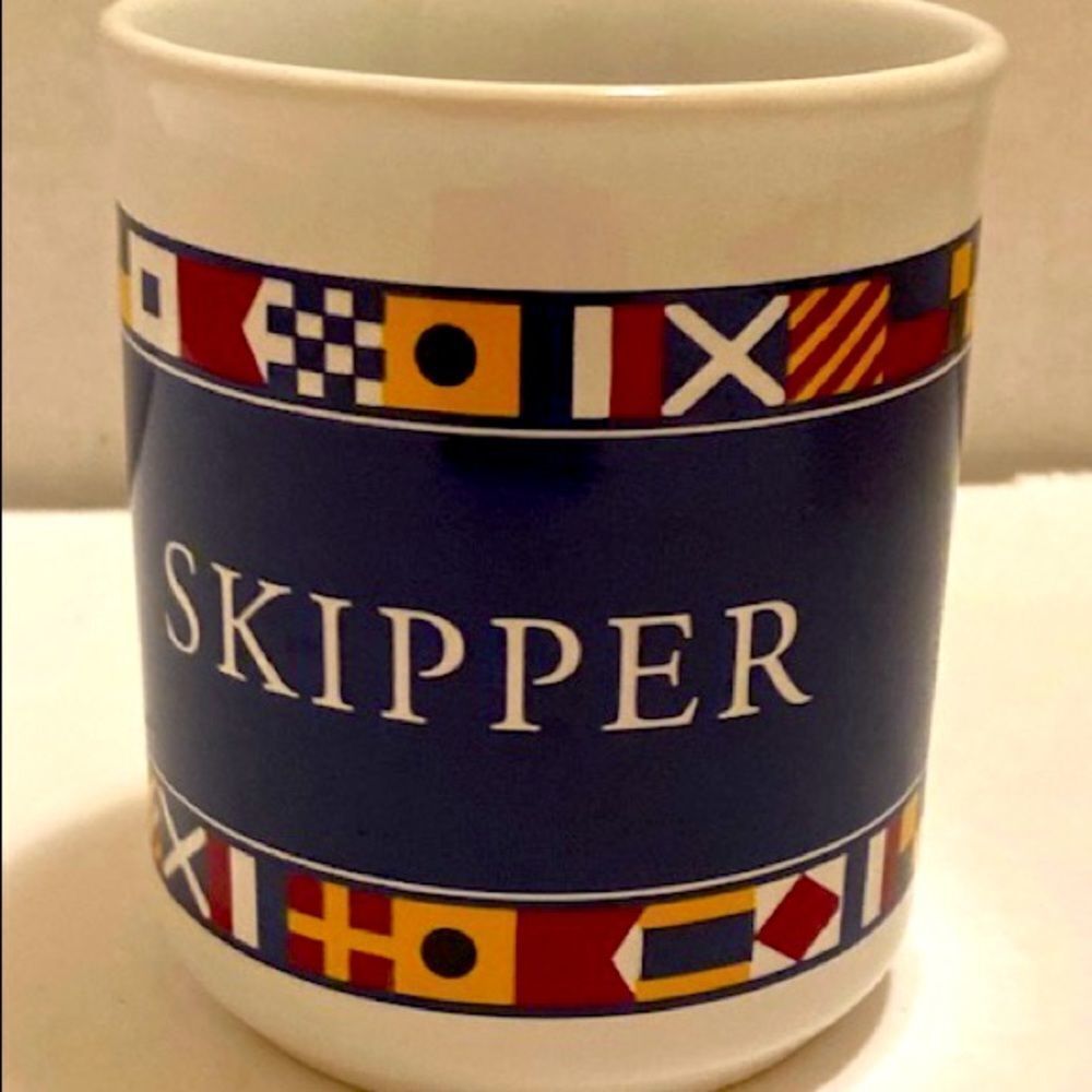 Ceramic Skipper Boat Captain Coffee Tea Mug by TAMS Made in England